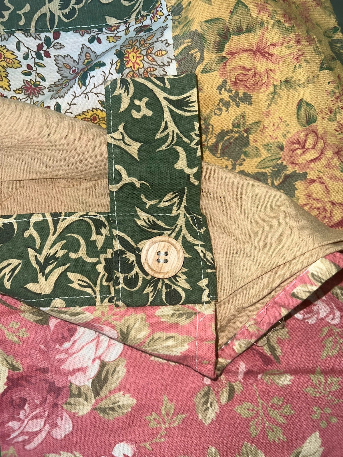 ANTIQUE CHIC 80”x18” WINDOW VALANCE : PATCHWORK COUNTRY FLORAL PAISLEY COTTON