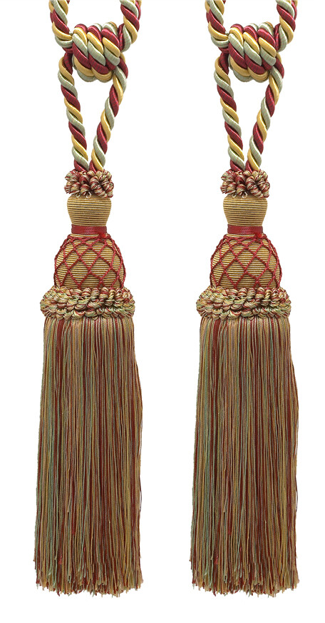 DÉCOPRO Tieback, Style# TBIN1, Color# 3752 – Holiday Red [Set of 2]
