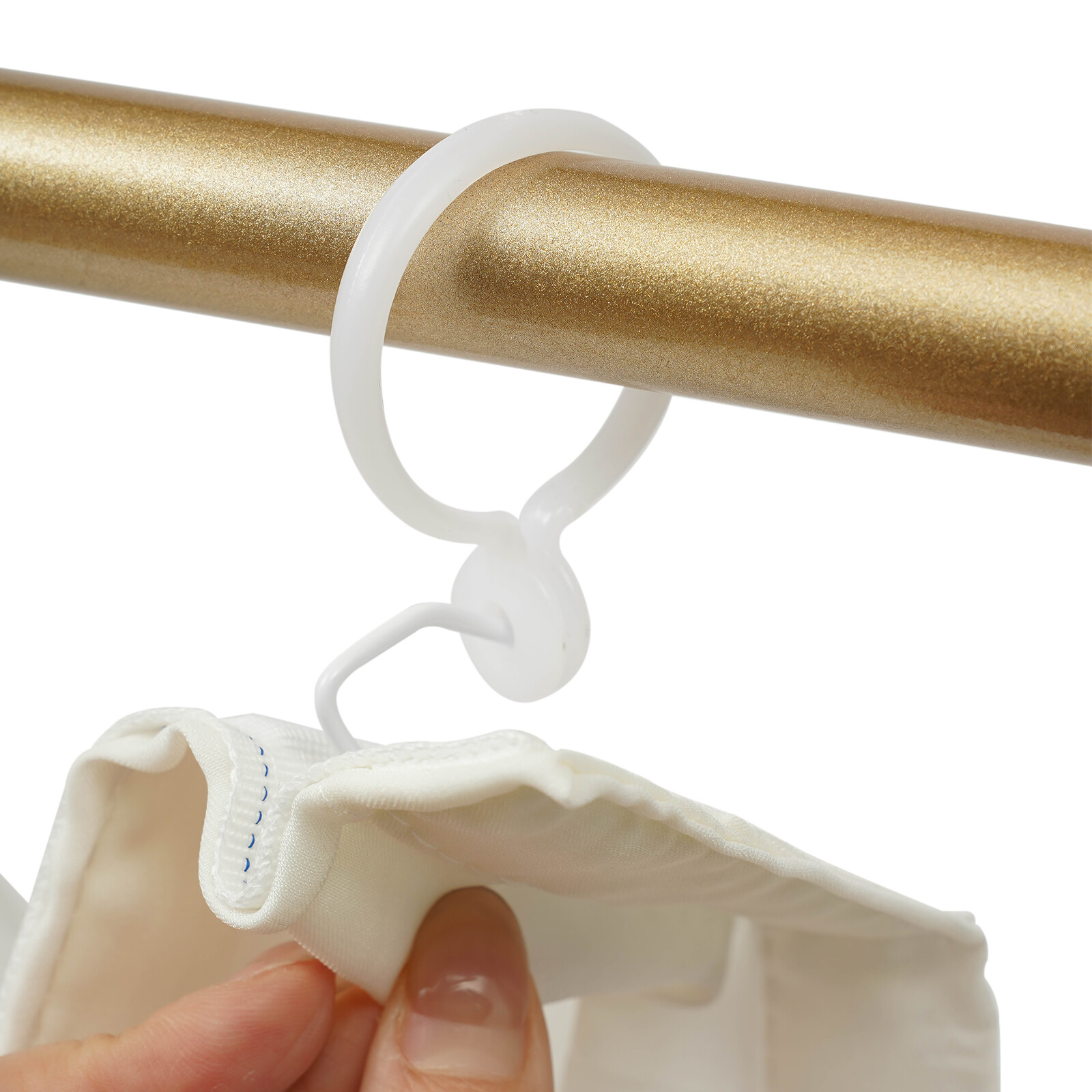 200cm Curtain Rod U-shaped Long Rod W/gauze Curtain Privacy Partition Protection