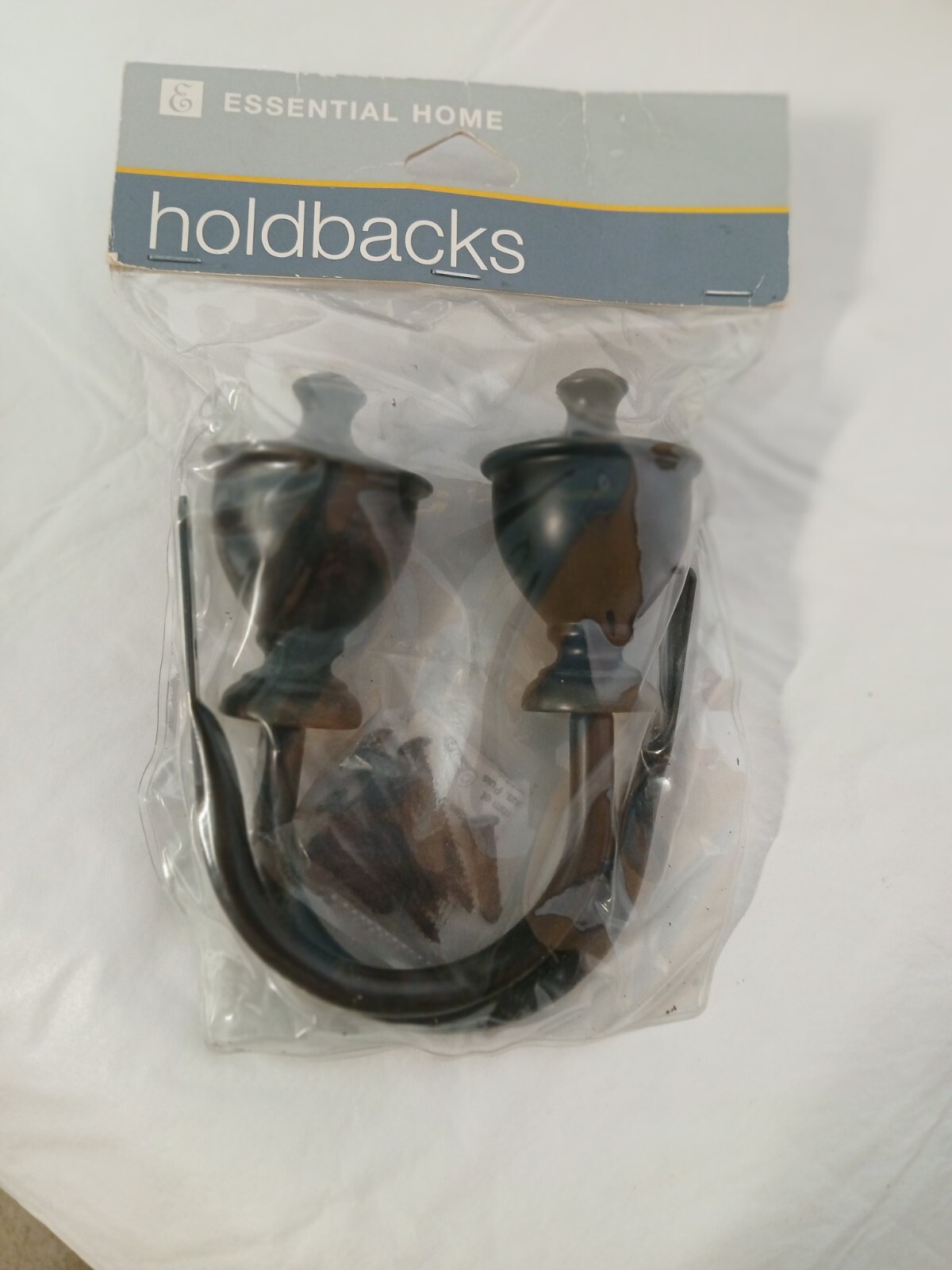 Essential Home Classic Urn Burnished Bronze Set Of Two Holdbacks Curtain Drapery