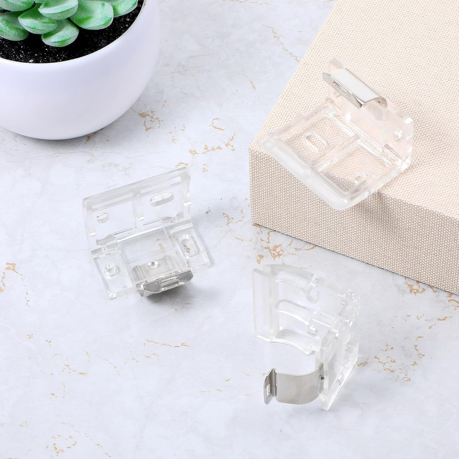 4 Pack Mounting Bracket with Metal Clip, Cordless Shade Bracket Mini Blind Br…