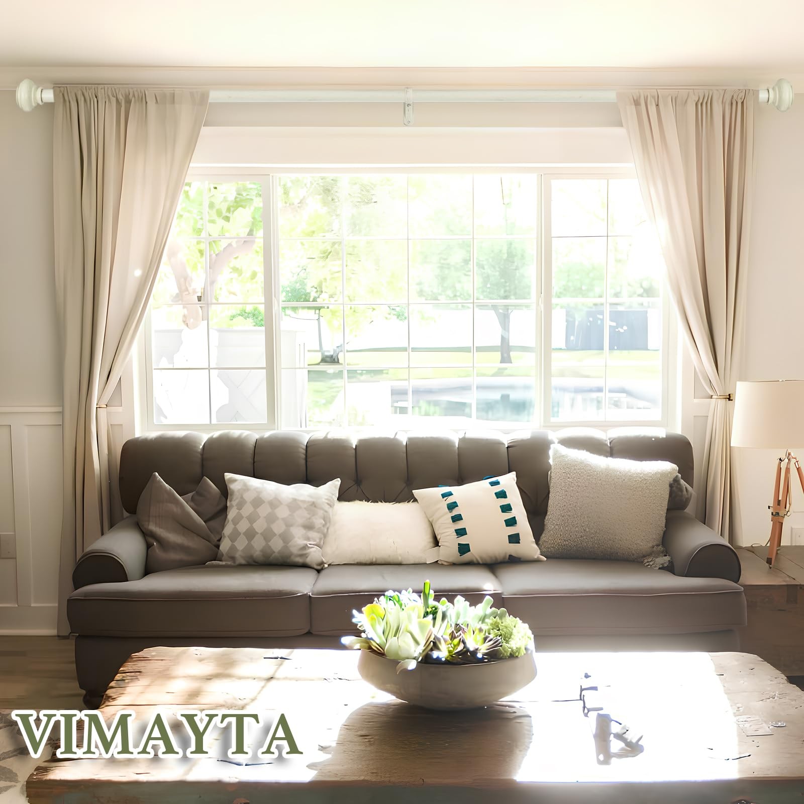 36-72 Inches Curtain Rods For Window Vimayta 1 Inch Diameter Drapery Rod Resin