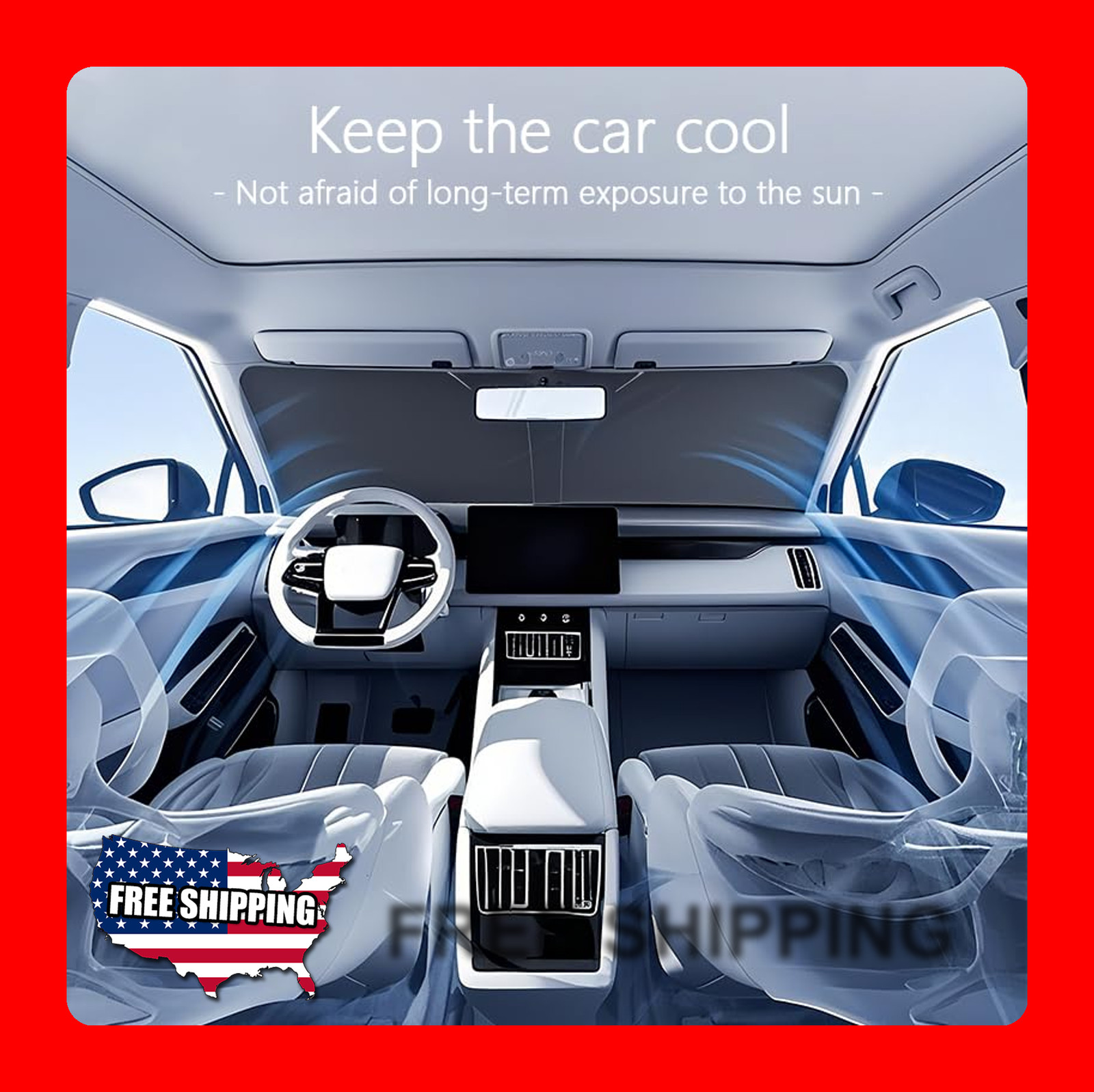 Car Windshield Sun Shade Reflective UV Heat Blocker 57×32 Inches