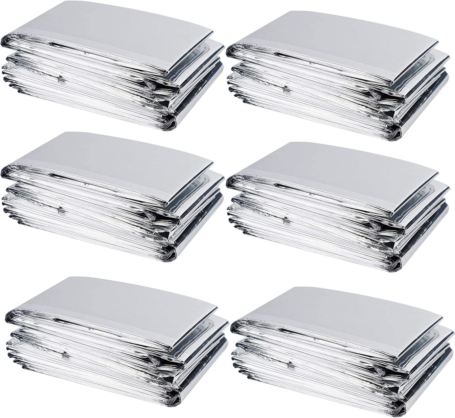 6 Pack Large High Silver Reflective Mylar Film, 83X 63 In, High Reflectivity, Ke