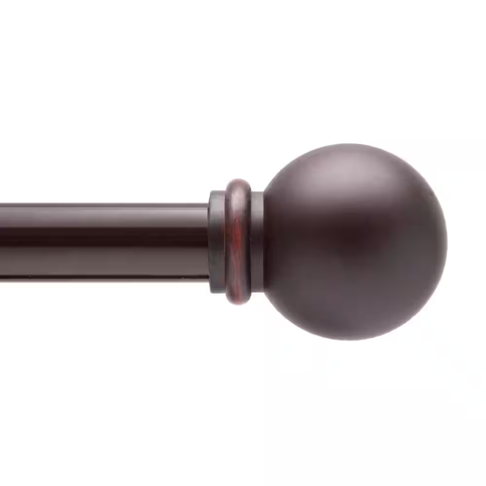 Chelsea 28 In. – 48 In. Adjustable Single Curtain Rod 5/8 In. Diameter in Weathe