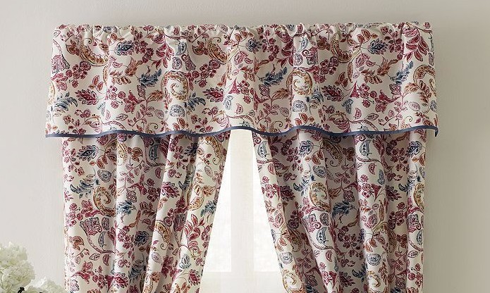 CHAPS EASTPORT WINDOW VALANCE 80″x17″ Floral Paisley Multi NEW NIP