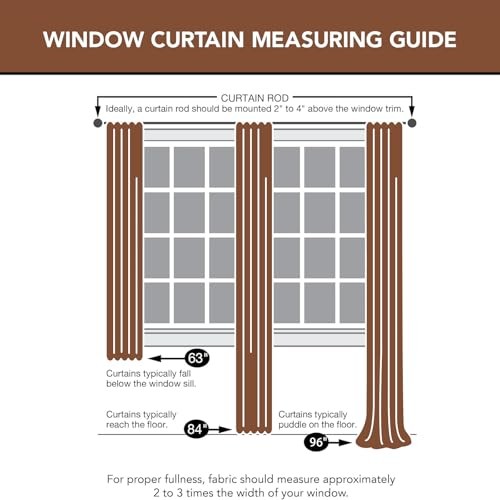 Scalloped Floral Lace Curtains- Vintage Semi 52″W x 96″L (Pack of 2) Beige