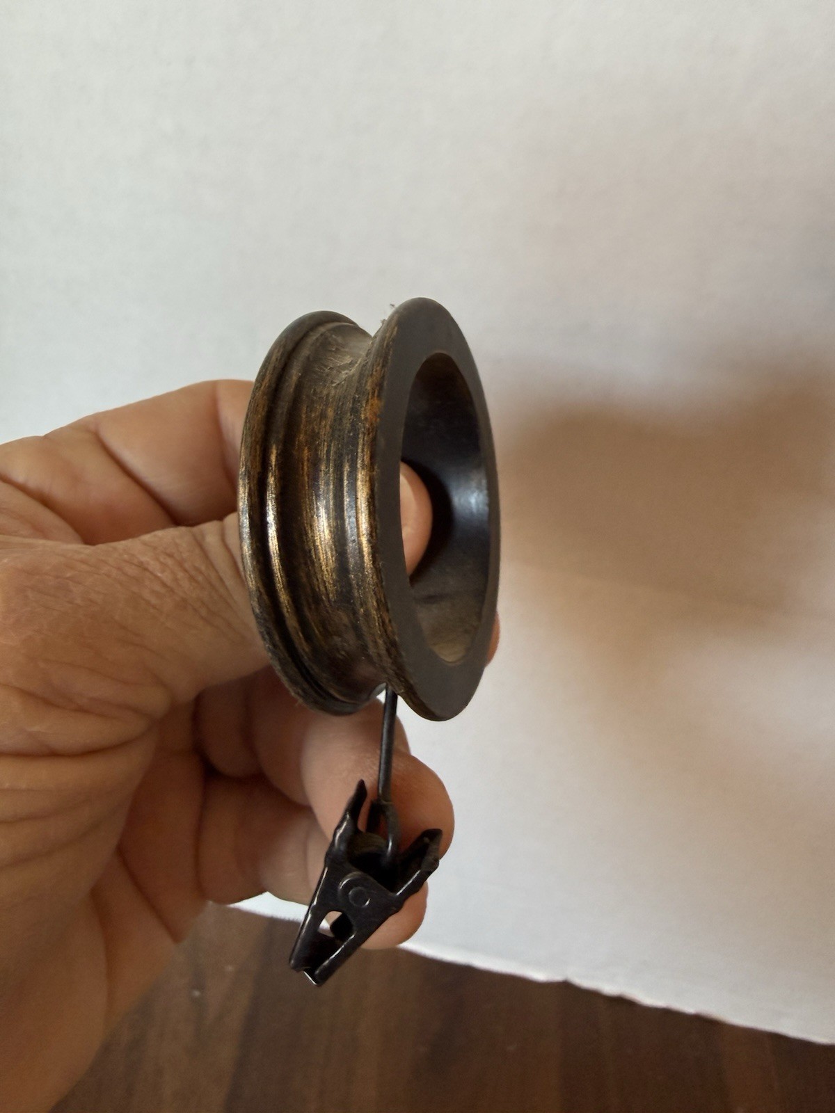 14 Black Bronze Metal Curtain Rings, 1 in Diameter, Traditional Style Cafe Style