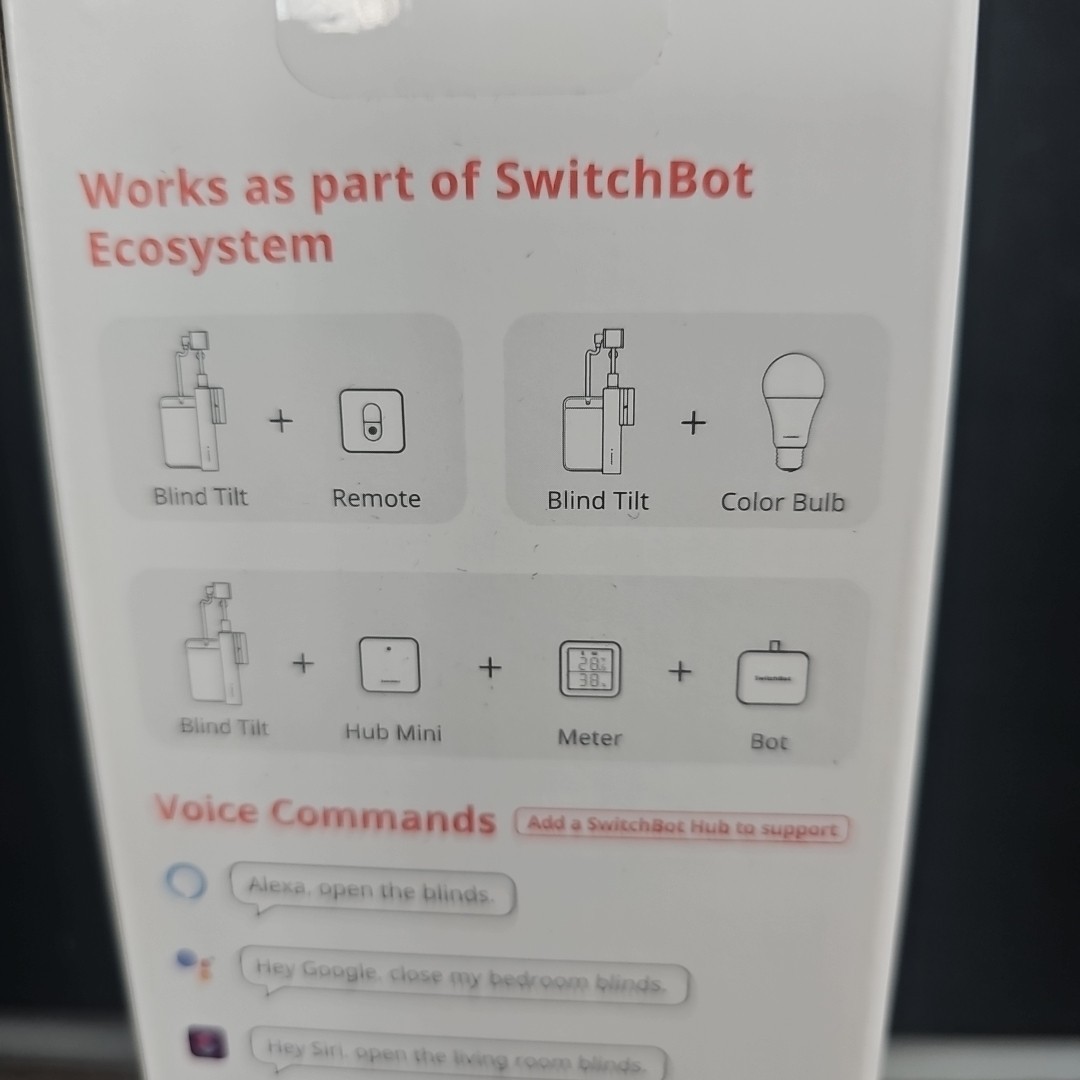 SwitchBot Blind Tilt Smart Opener Solar Panel Bluetooth For Smart Home SEALED