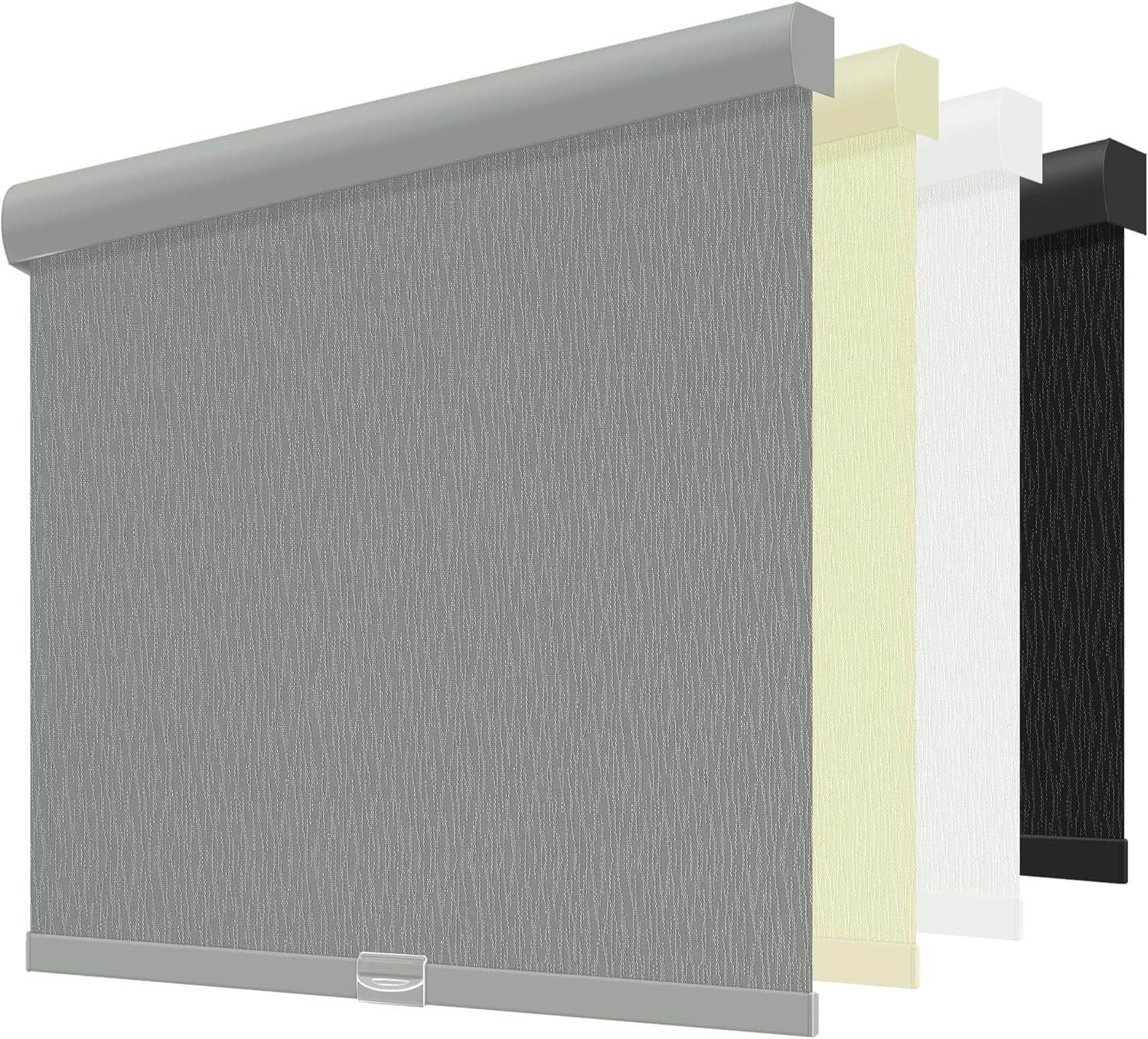 Cordless Blackout Roller Shades, Grey 62″W x 72″H, Thermal Insulated Blinds