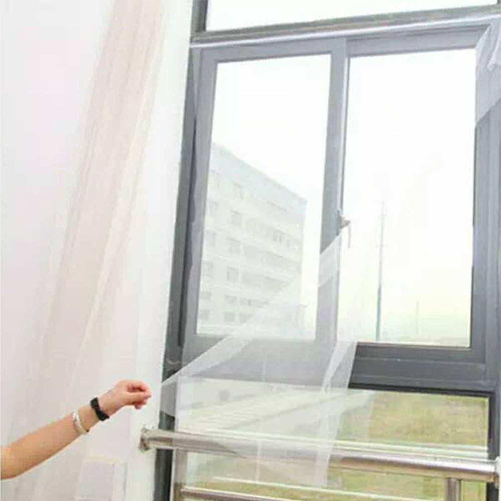 DIY Self-Adhesive Window Screen Netting Mesh Curtain, 100X150Cm (Approach 39.37X