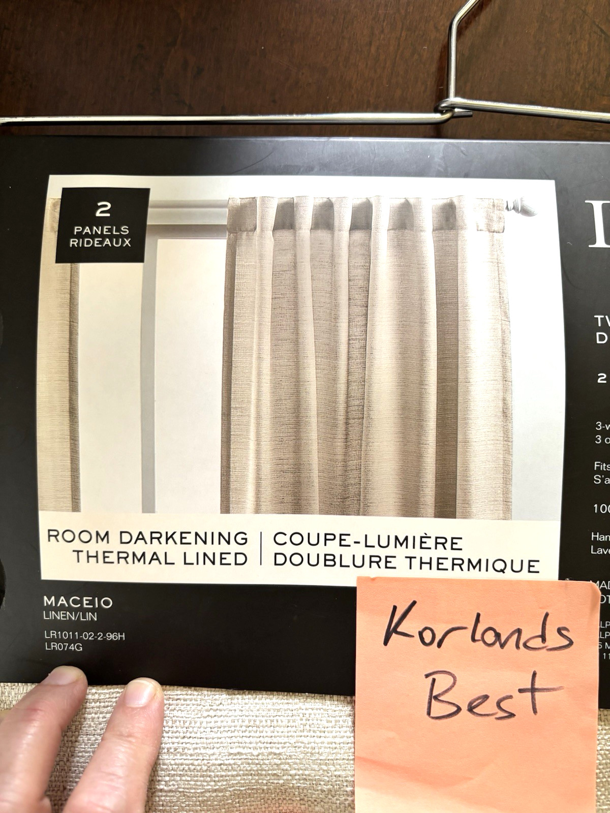 2 Ralph Lauren Maceio Thermal Blackout Back Tab Panels Curtains Linen 54″ x 96”