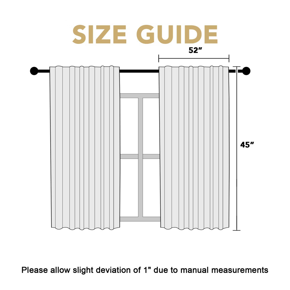 Blackout Thermal Insulated Back Tab/Rod Pocket Solid Color Curtains Pale