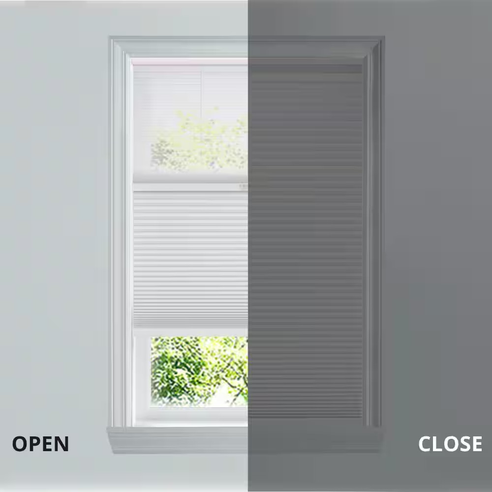 Snow Drift/Shadow White Day and Night Cordless Cellular Window Shades- 35 in W X