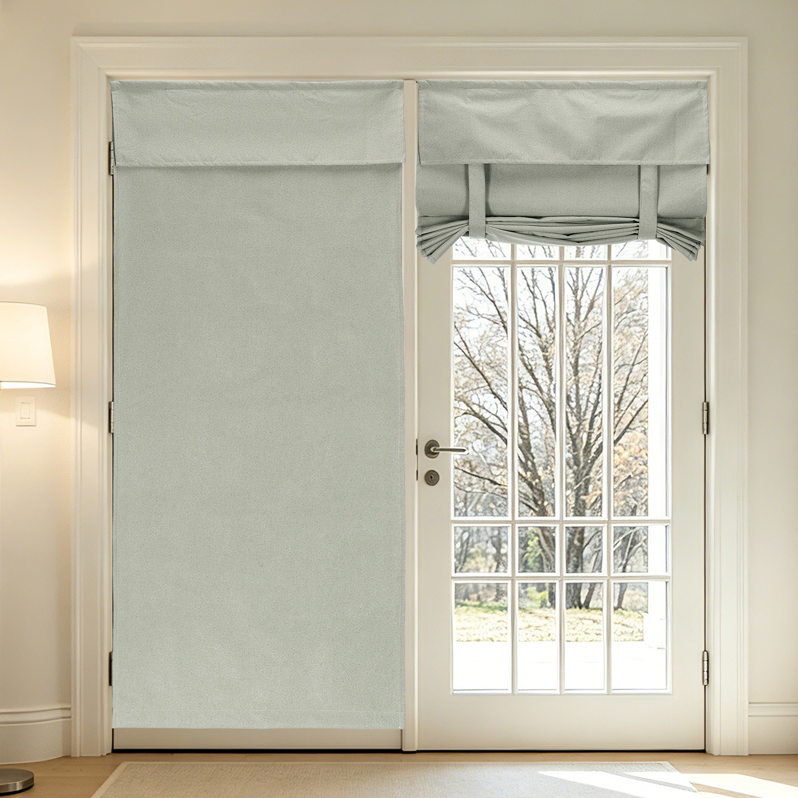 1PC 100% Blackout Side Door Curtains, 26″ x 72″ Linen French Door Curtain, Sand