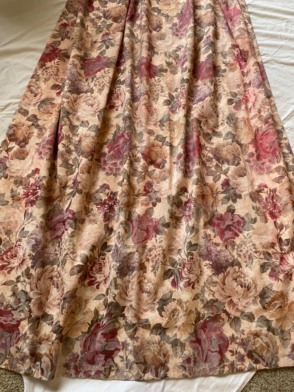 Pair Custom Floral Drapes (3 Pair Available) Lined Croscill Cotswold(?) 21 x 88