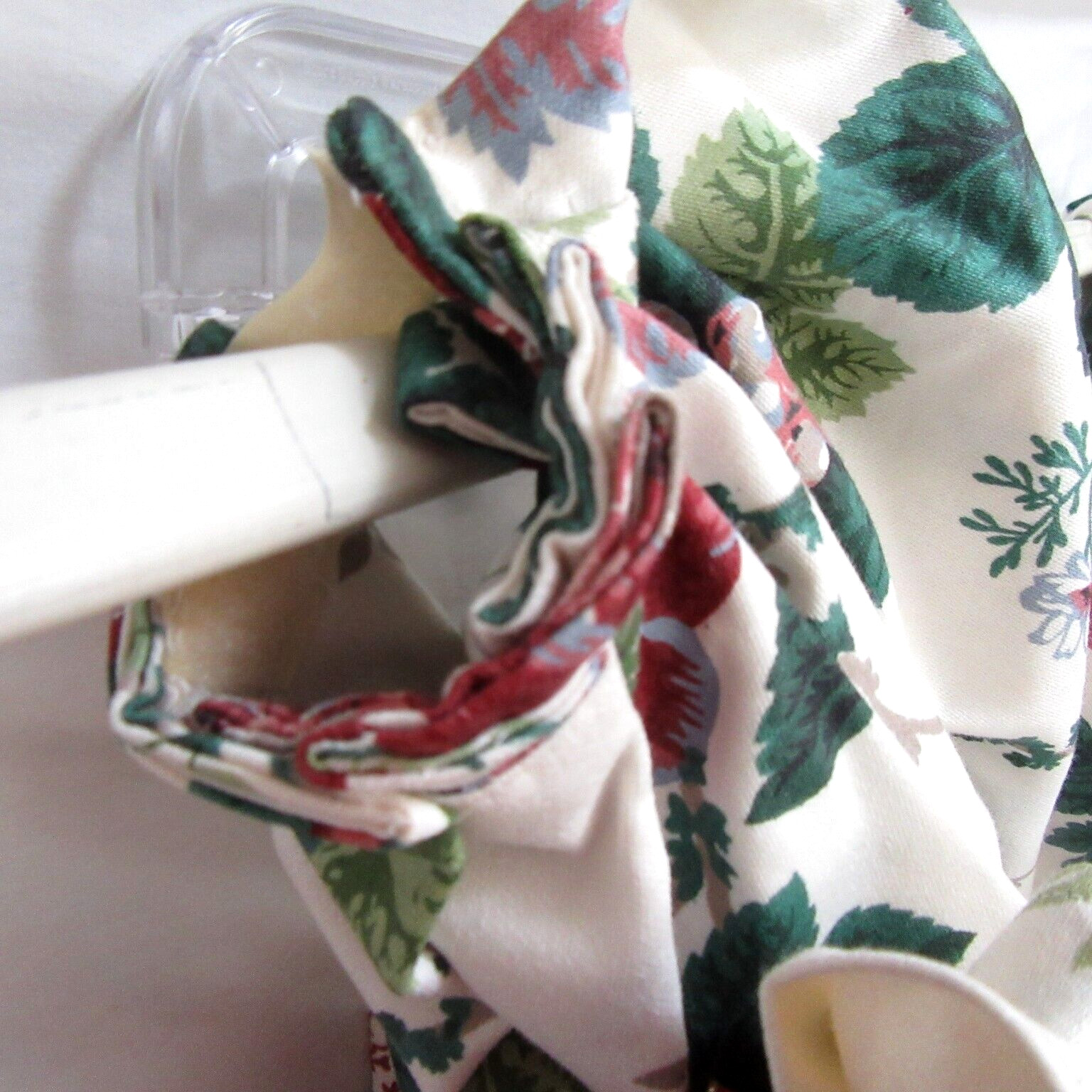 Waverly Pleasant Valley Floral Rosettes Custom 2pc Adjustable Swag Valances