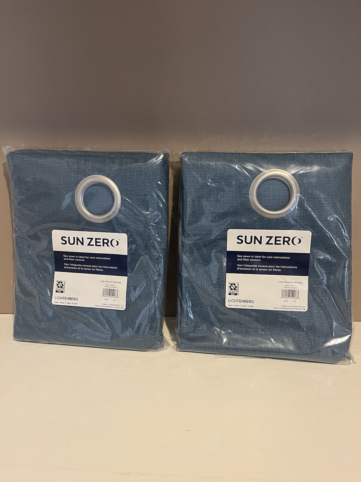 Pair – Sun Zero Lichtenberg 50” X 84” Curtains, Teal Blackout Style (1 Per pac)