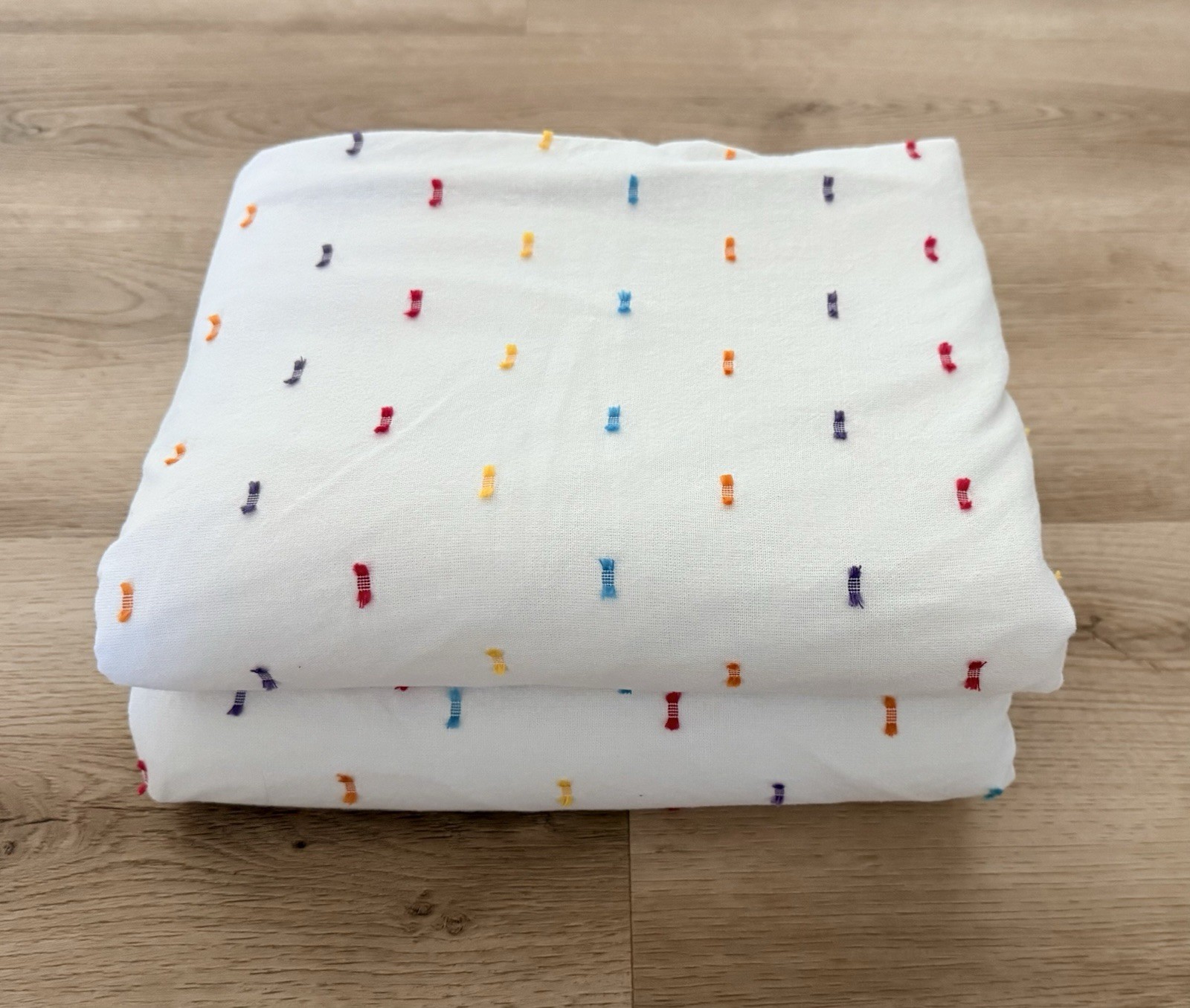 Pillowfort Blackout Curtain Panels White w/ Colorful Polka Dots 42×84– Set of 4