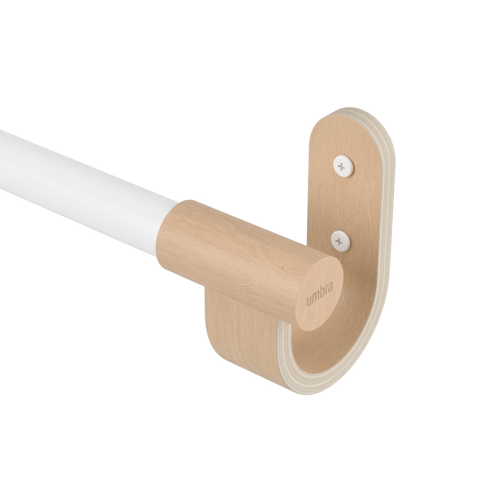 Umbra Bellwood Curtain Rod For Window Drapery Adjustable Length 42 To 120 Set