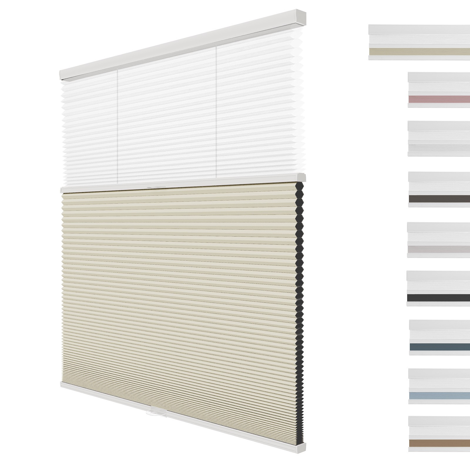 Changshade CUSTOM Day Night Cellular Shades Blackout/Light Filtering Honeycomb