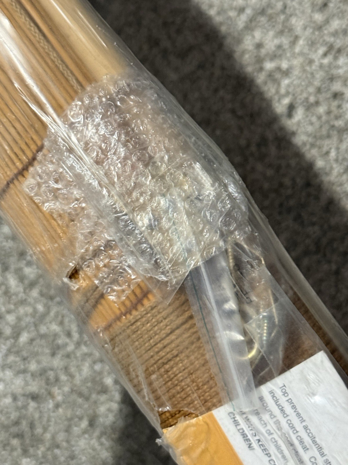 Deluxe Matchstick Bamboo Pull Cord Roll Up Shades – Oak- 48in X 72in – BRAND NEW