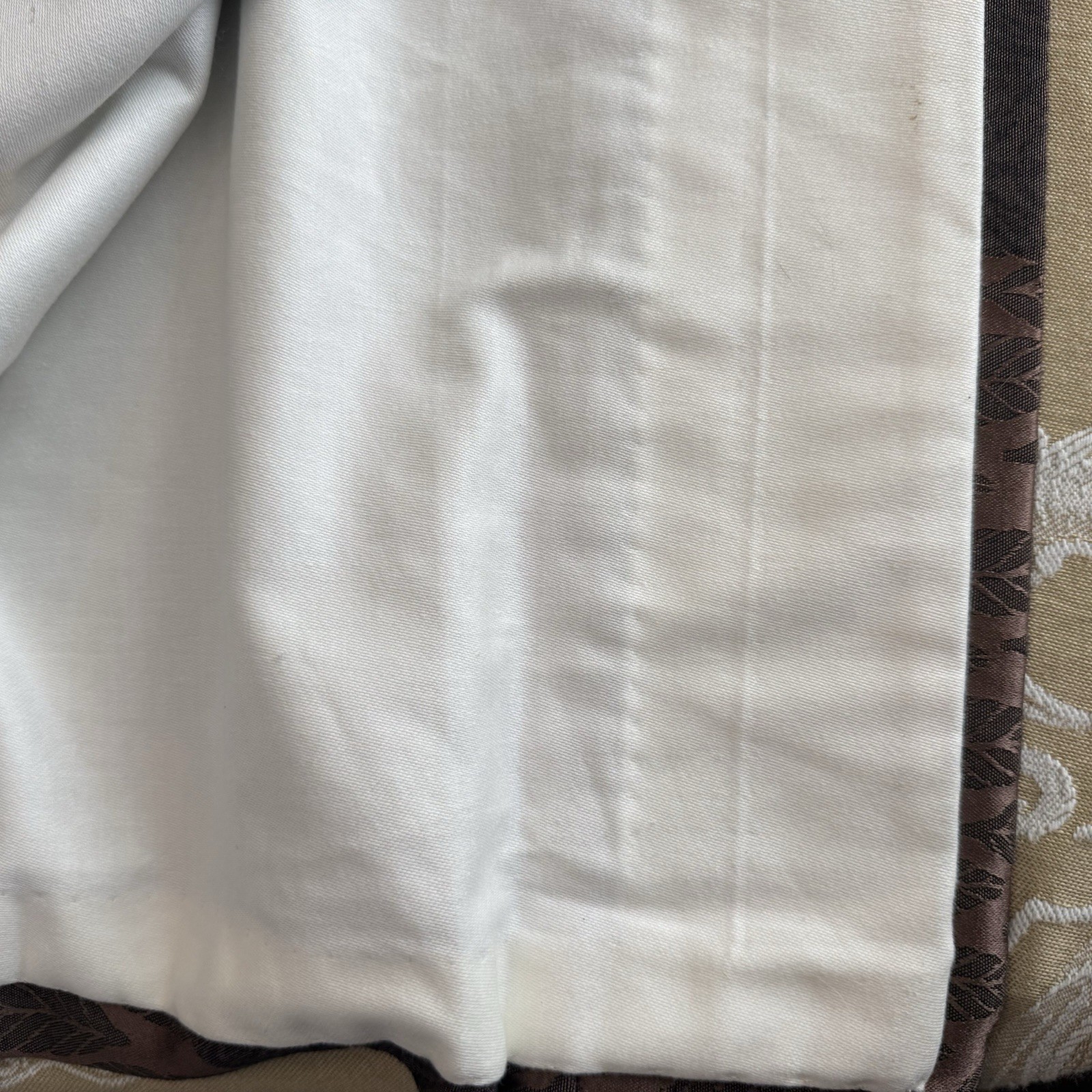 VTG Heavy Jacquard Brown Bronze Leaf Curtain Panels Lined Blackout SET 50×92 Ea