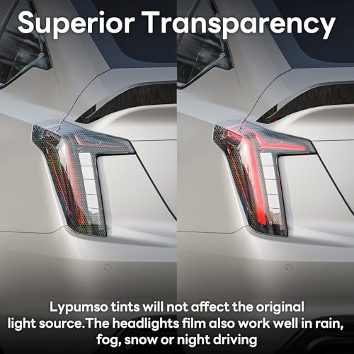 Car Light Tint Film – 12 x 60 Inches 12in x 60in Crystal Clear Honeycomb