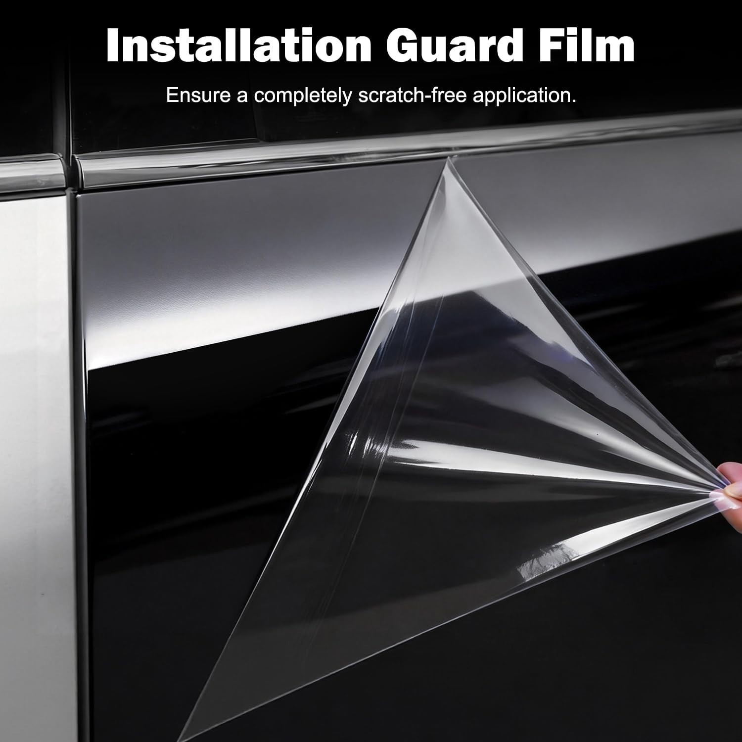 Gloss Black Car Vinyl Wrap – 1ft x 5ft Air Release Waterproof Auto Film