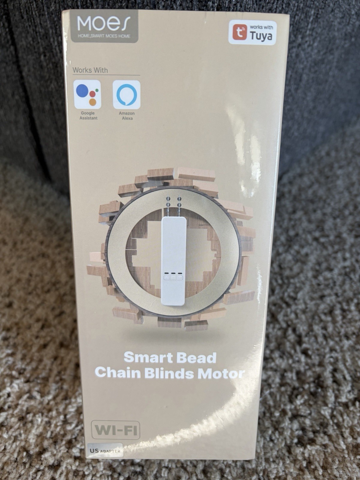 MOES Smart Curtain Motor Roller Blinds WiFi, Voice Remote Control