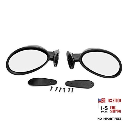 Universal Vintage Car Side Door Rearview Mirror,, ABS and Glass, Retro, 2 Pack