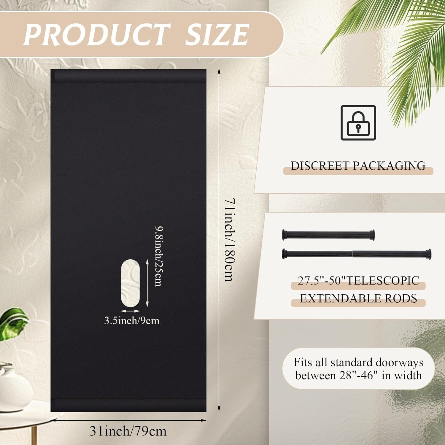 Intimate Glory Hole Wall Kit – Adjustable & Portable BDSM Toy 28-46” Black