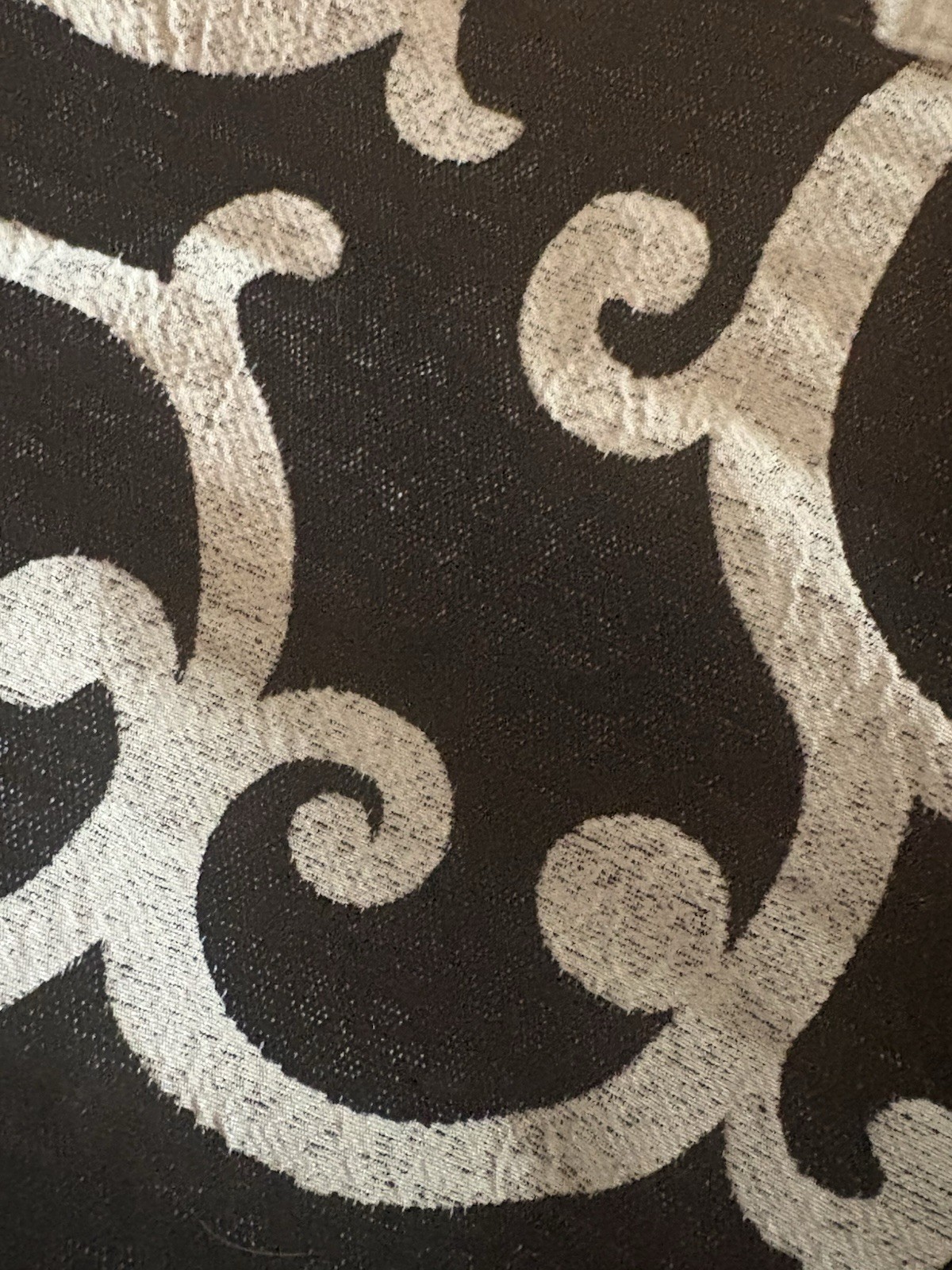 DRAPERY PANEL 80×127” EA – 4 PANELS EACH BLACK CREAM DAMASK FOR HUGE WINDOW GOTH