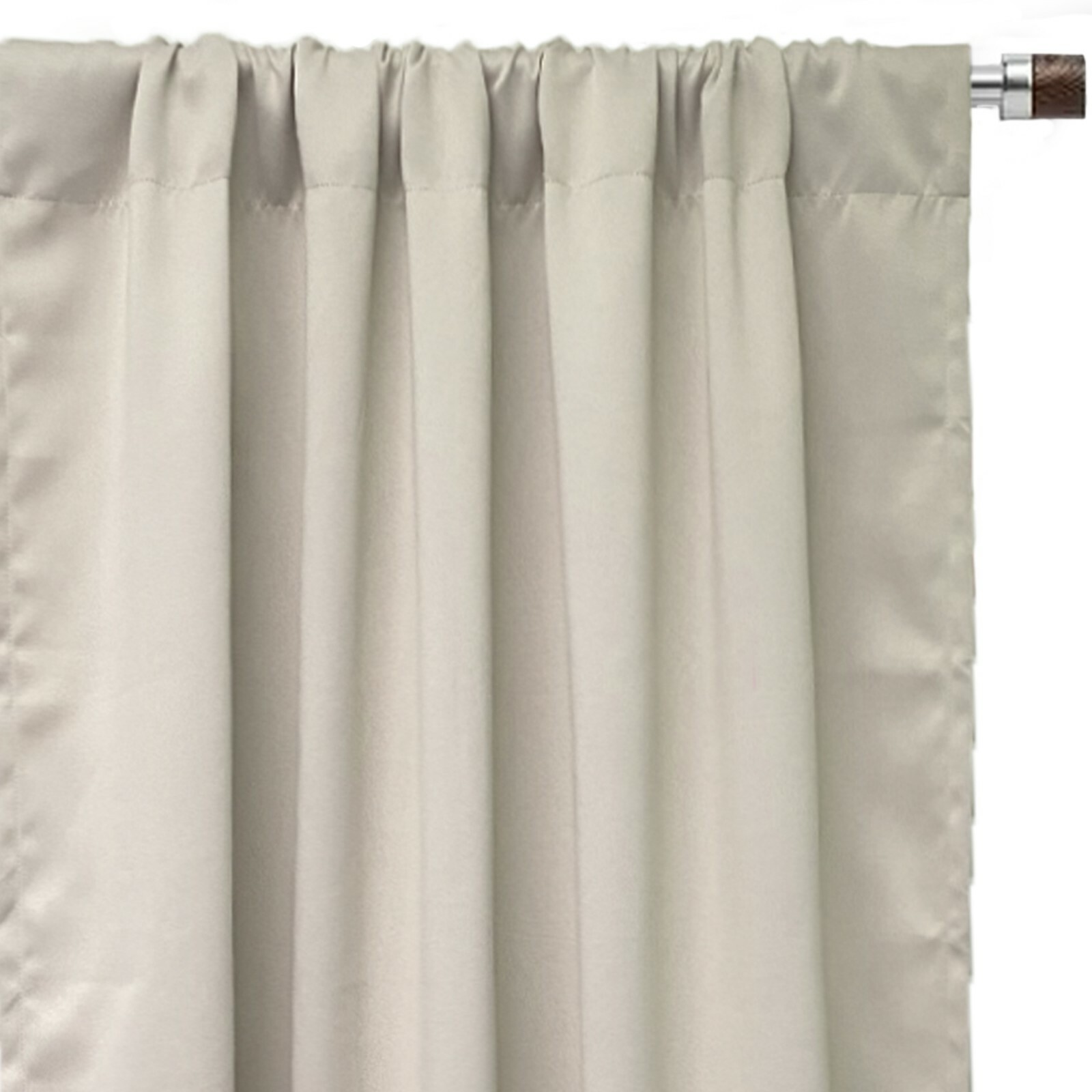 52 x 63 Blackout Polyester Noise Reducing Curtains Rod Pocket for Room Darkening
