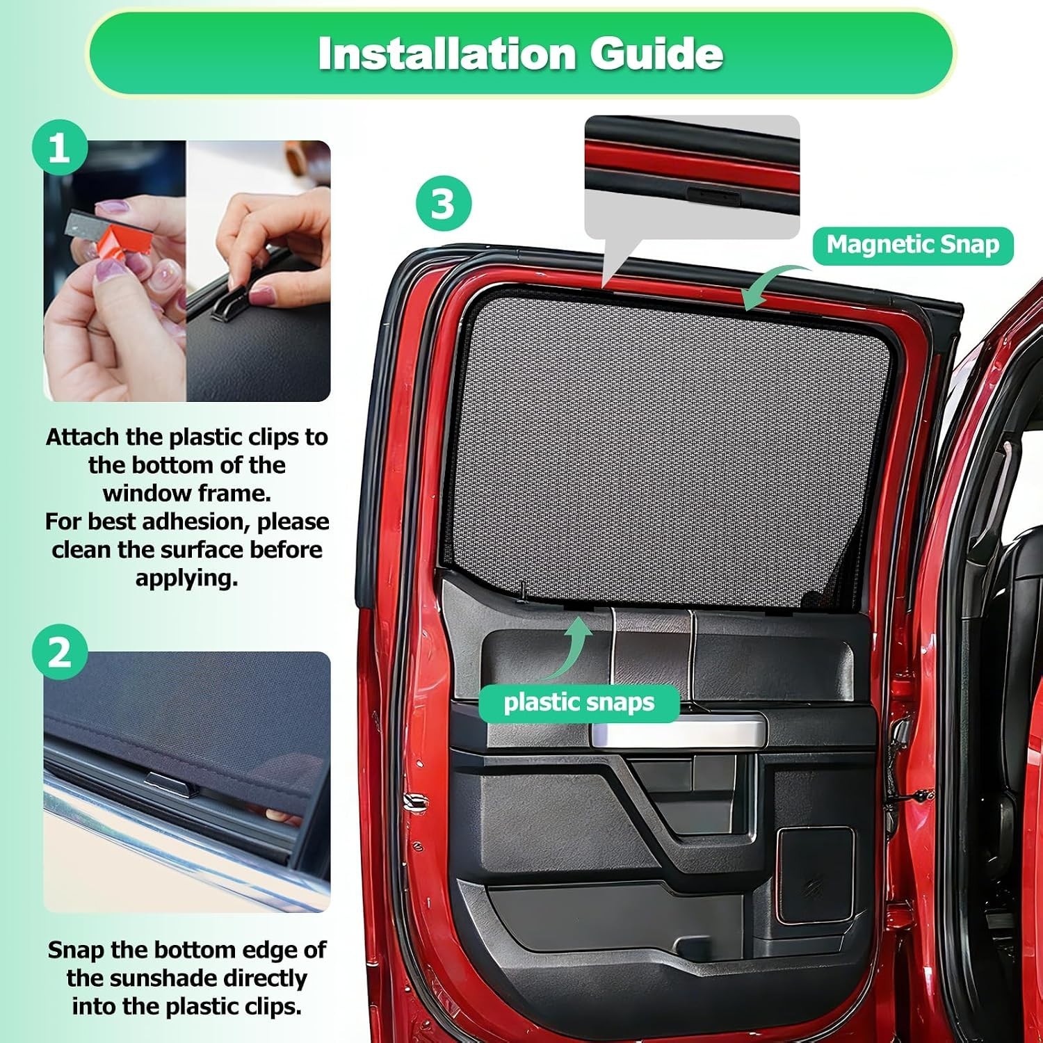 Superior Sun Protection Shades for F150 2015-2020 | Magnetic, Breathable Fabric