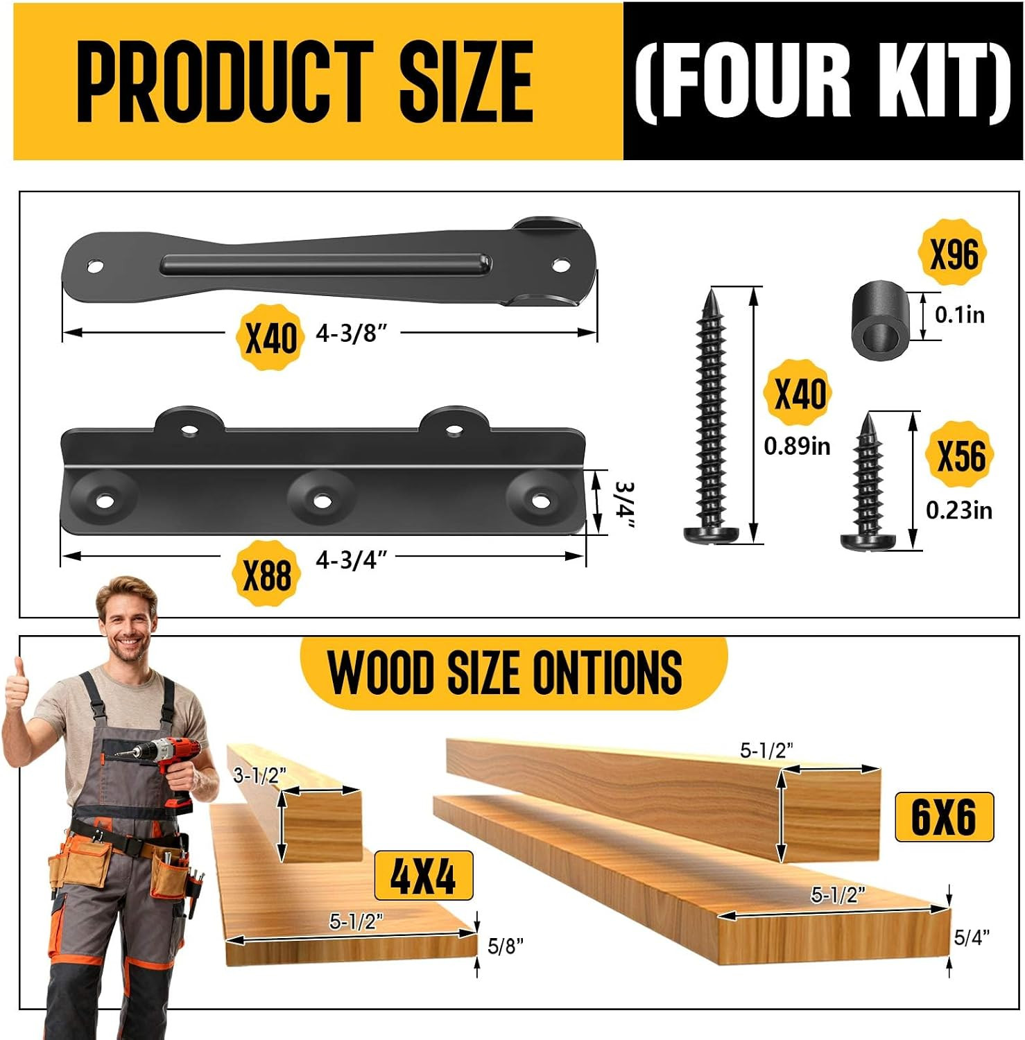 Louver Bracket Kit – Deck Sunblind System Brackets,Louver Hardware Kit,Holds up