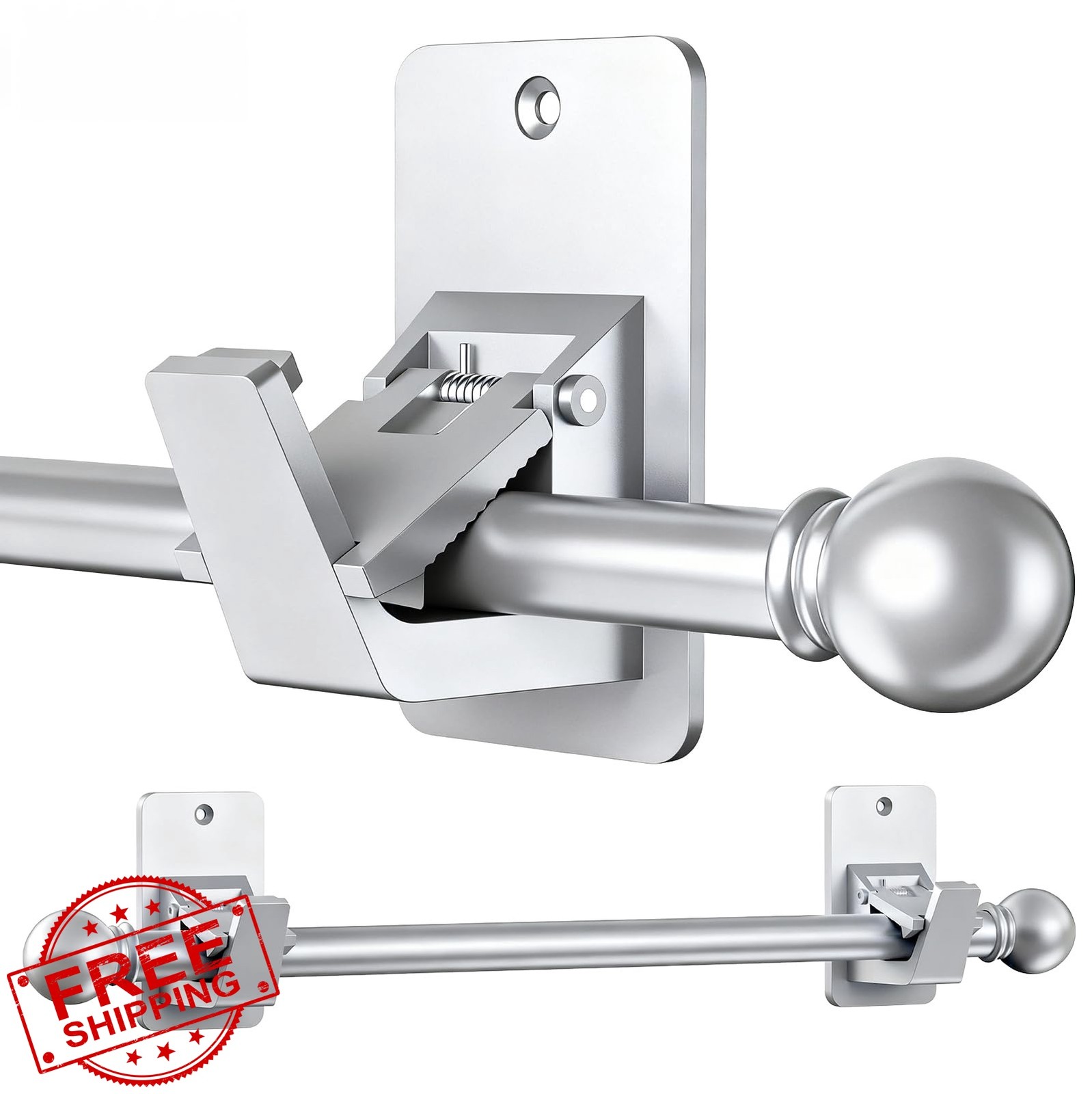 EKOTTOK Heavy Duty Curtain Rods No Drilling for Windows 30 to 60 Inches,5/8 I…