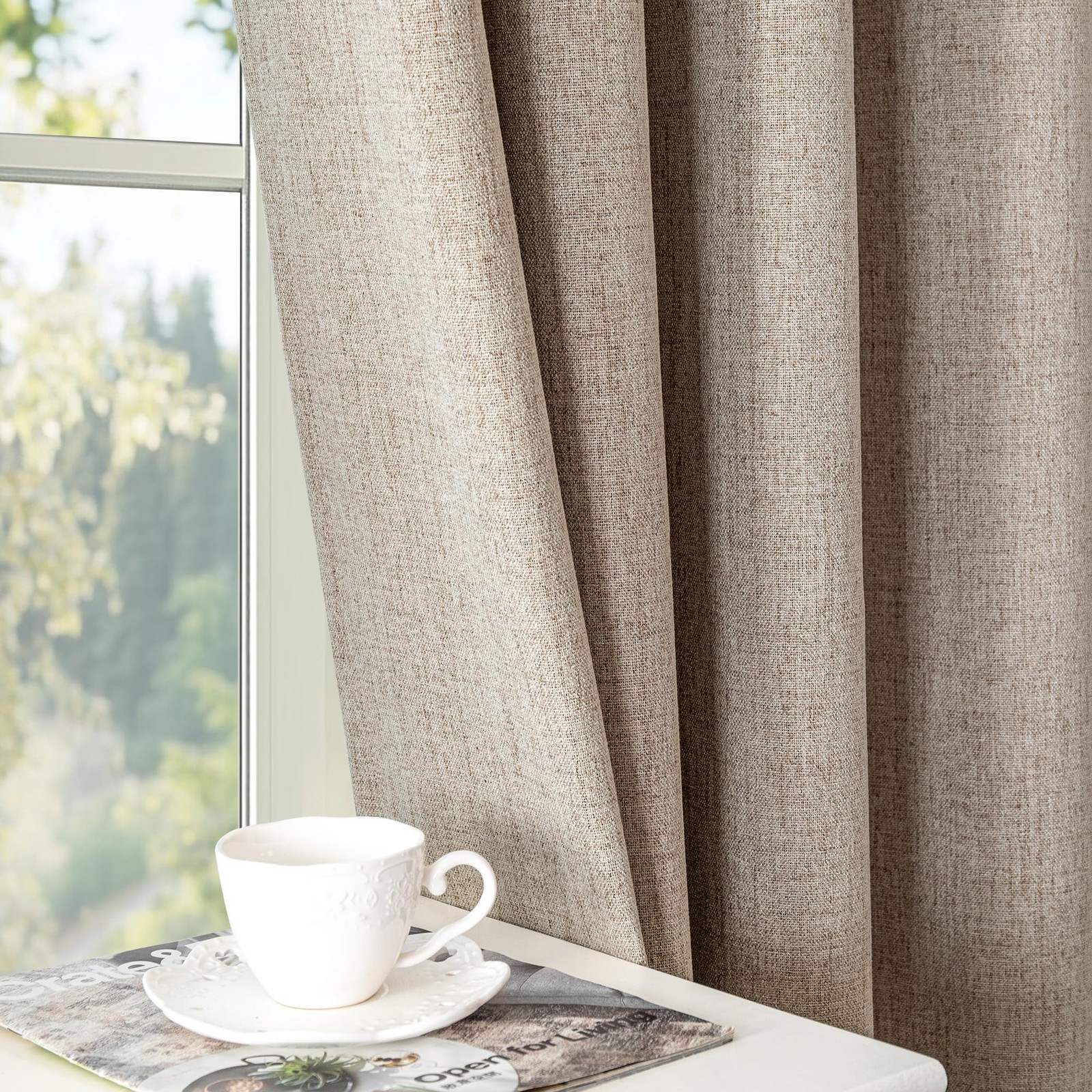 IGEMAEVE Blackout Curtains 84 Inch Length 2 Panels Set,100% Black Out Curtain…