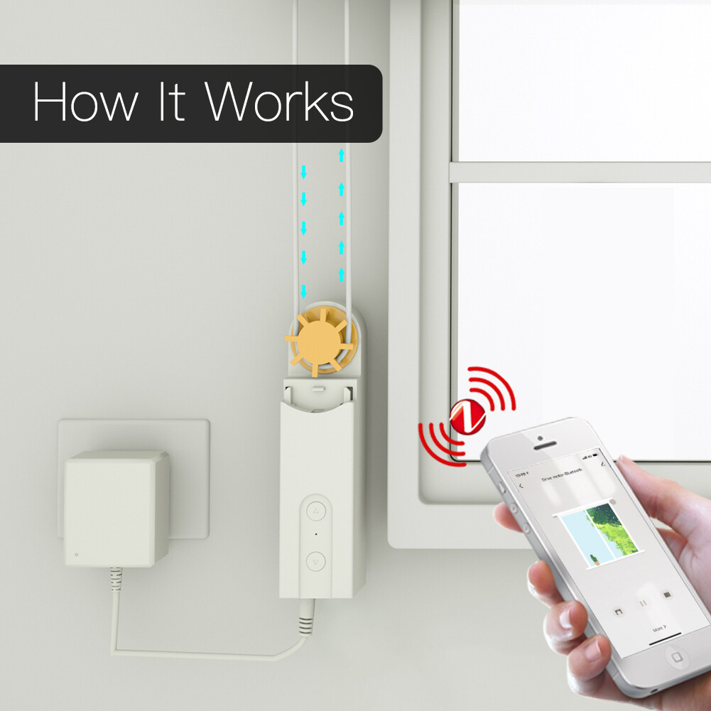 Bluetooth Chain Roller shutter Blinds Shades Motor Drive Smart APP Voice Control