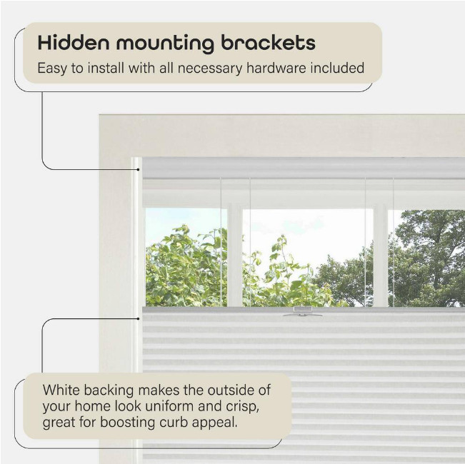 Honeycomb White Cordless Light Filtering Cellular Shade 23 in W x 64 in L