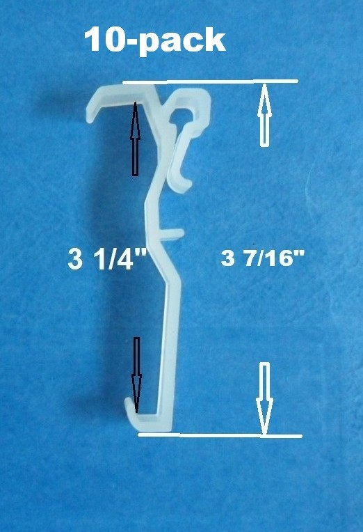 10-pack 3 1/4 Inch Valance Clip for Horizontal Faux & Wood Blinds Parts 3.25 “.
