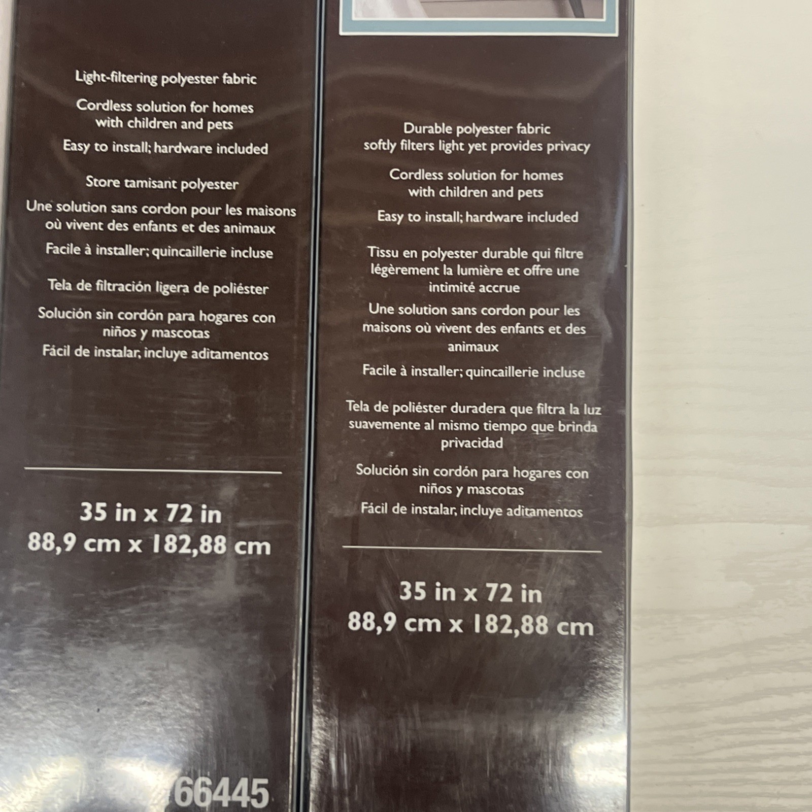 Bali/Allen + Roth Set Of 4 35”X 72” WHITE – Cellular Shade New