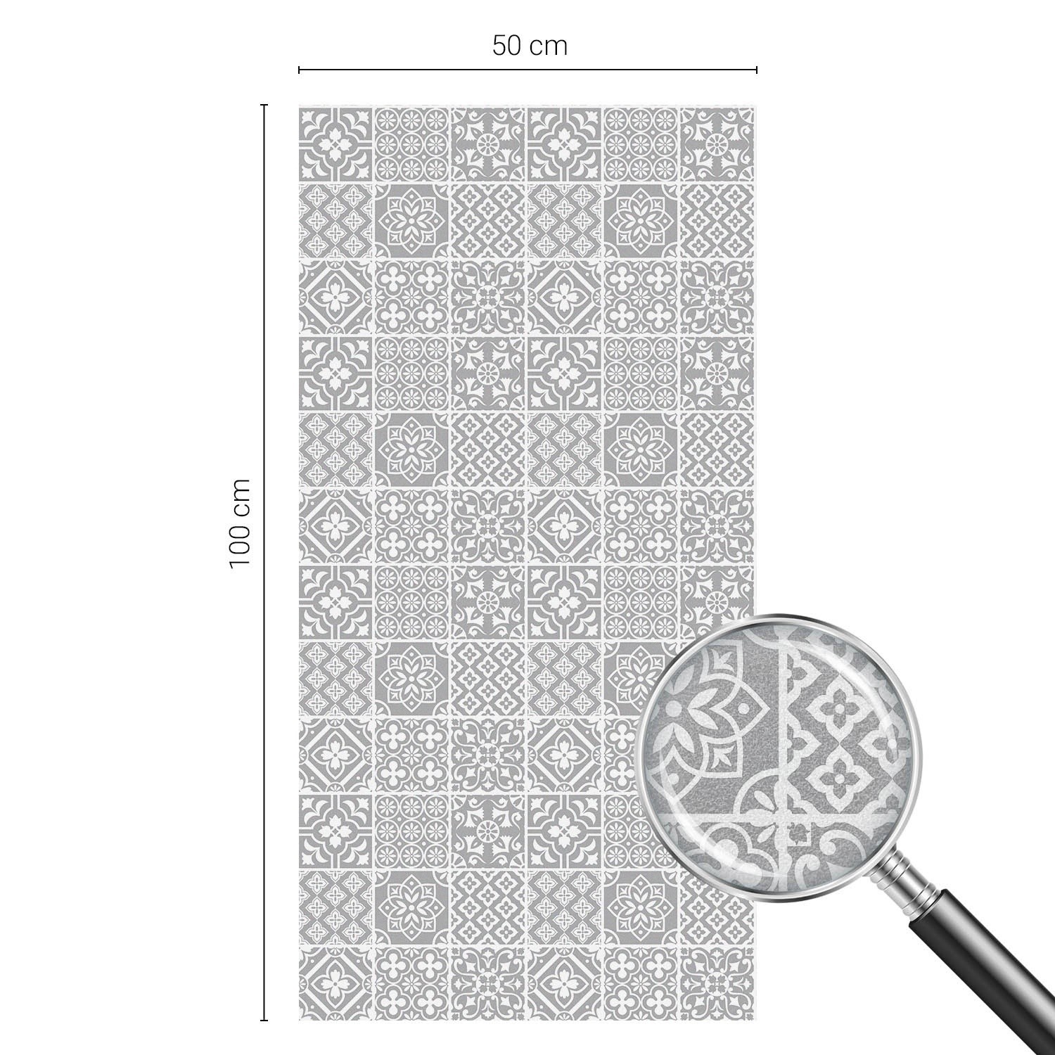 Glue-Free Static Cling Frosted Film Geometric Elegance Textures Gray