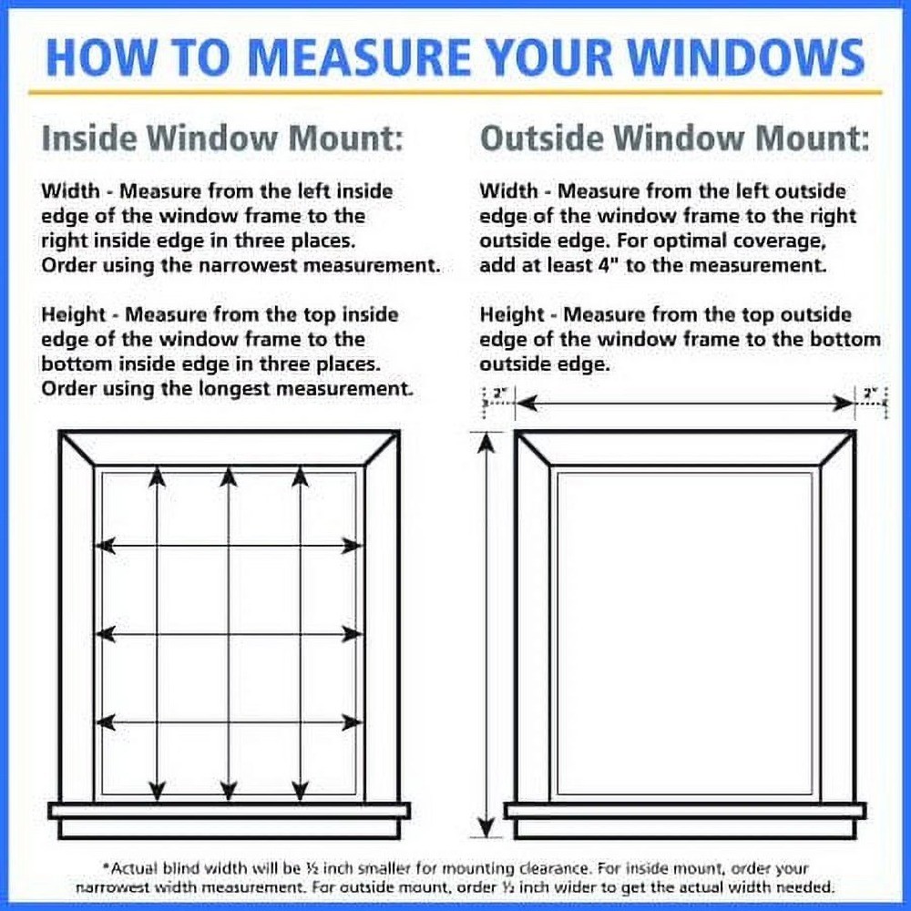 1″ Cordless Vinyl Light Filtering Mini Blinds, White, 34″ W x 64″ L