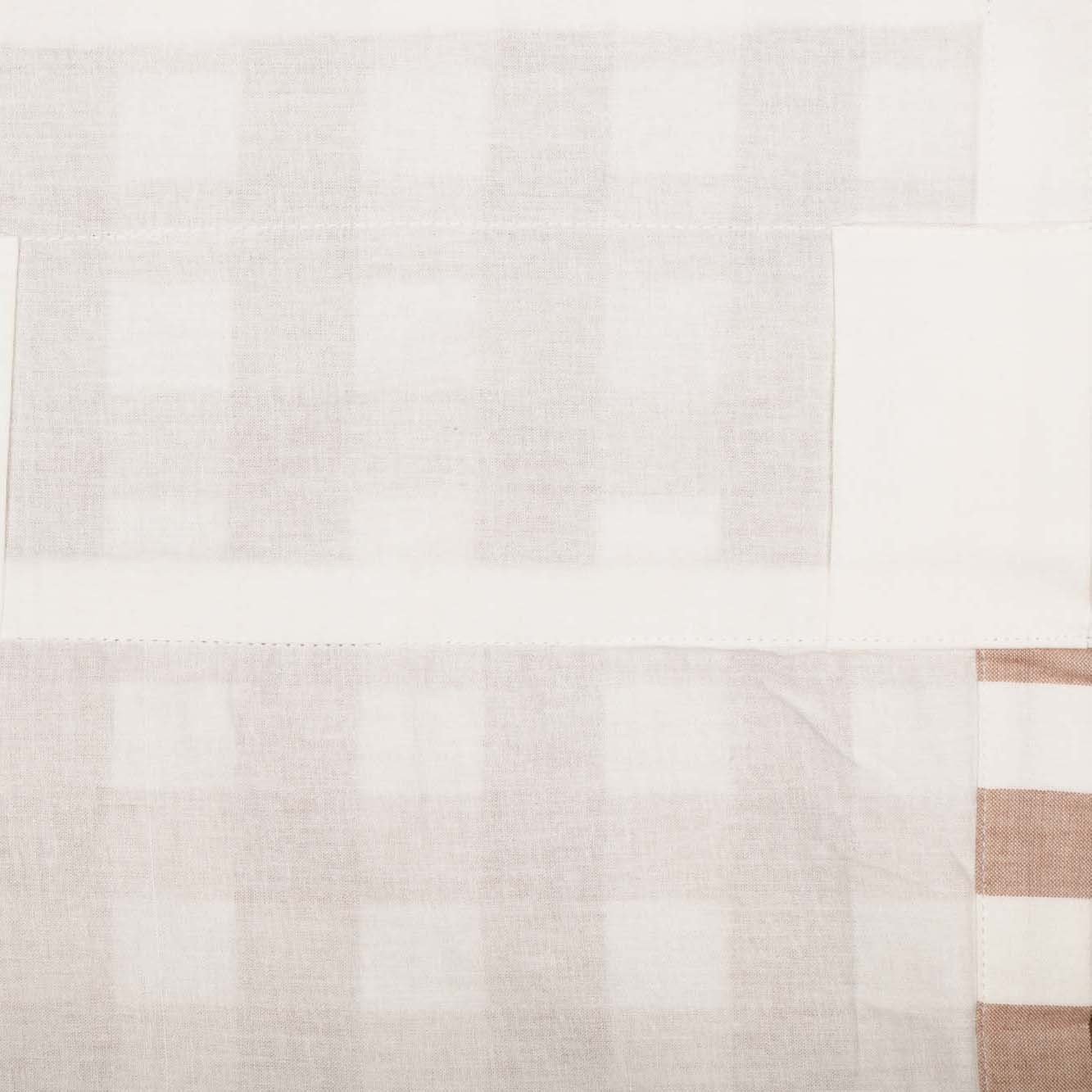 Farmhouse 24″x36″ Tier Pair Brown Rod Pocket Kitchen Window Curtains VHC Brands
