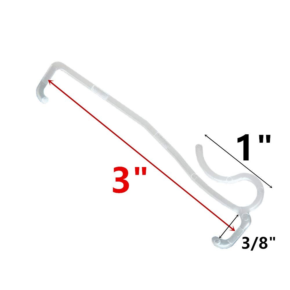 Valance Clips 10pcs 3” Window Blinds Hidden Clip Clear Plastic for Horizonta…