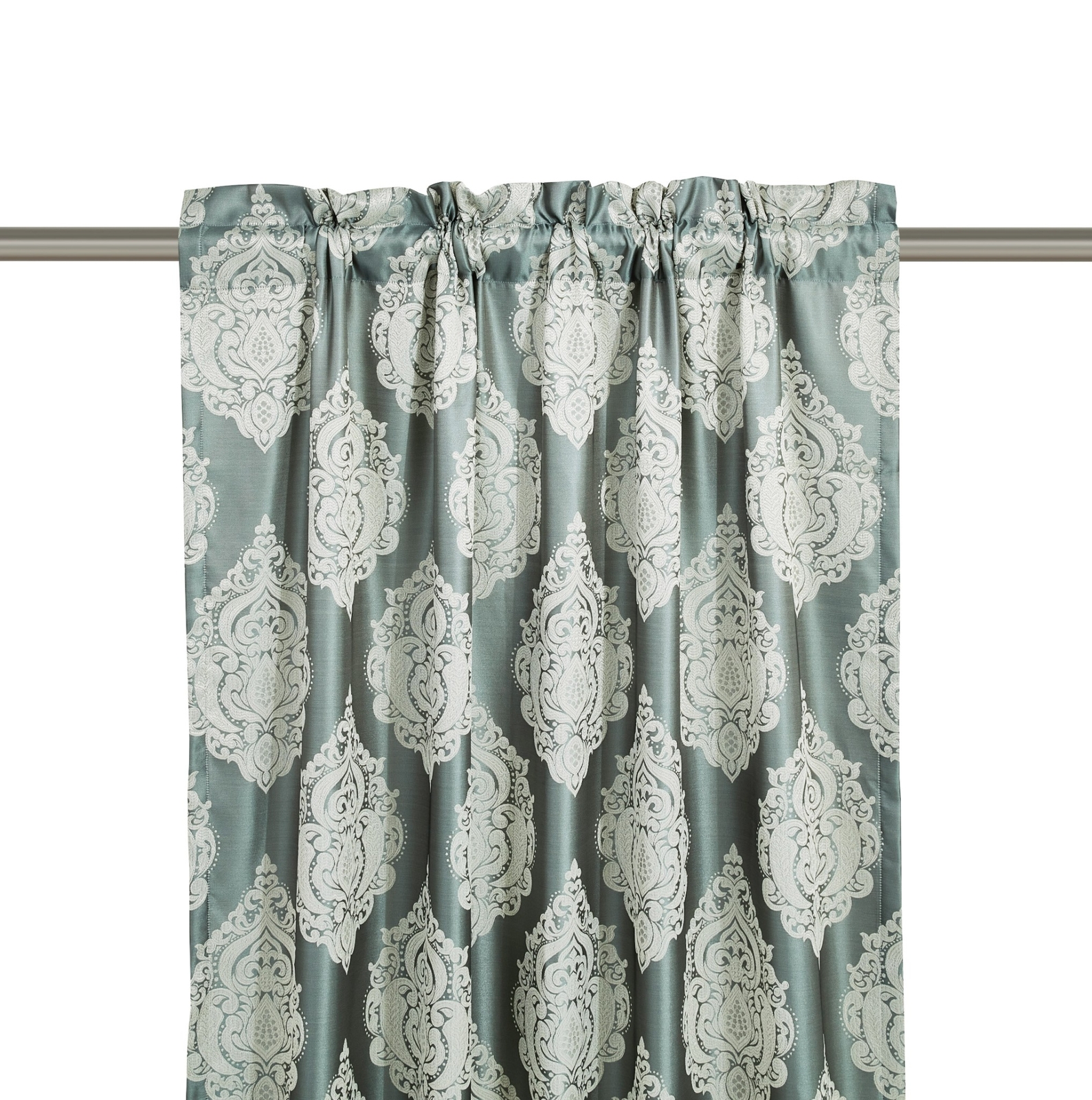 Sterling Creek Luxury Traditional Jacquard Medallion Window Curtain Panel Set