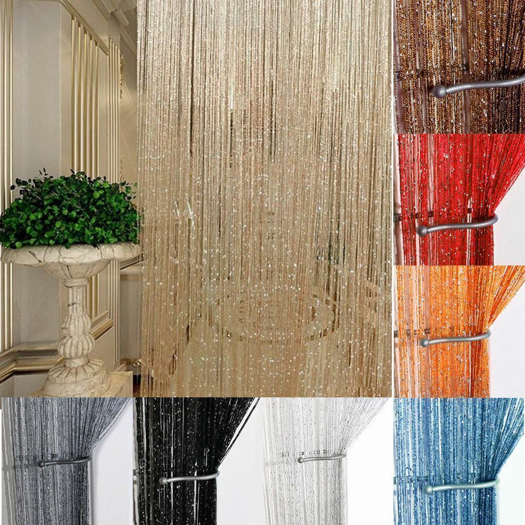 2025 Glitter String Door Curtain Room Divider Fringe Tassel Crystal Panel