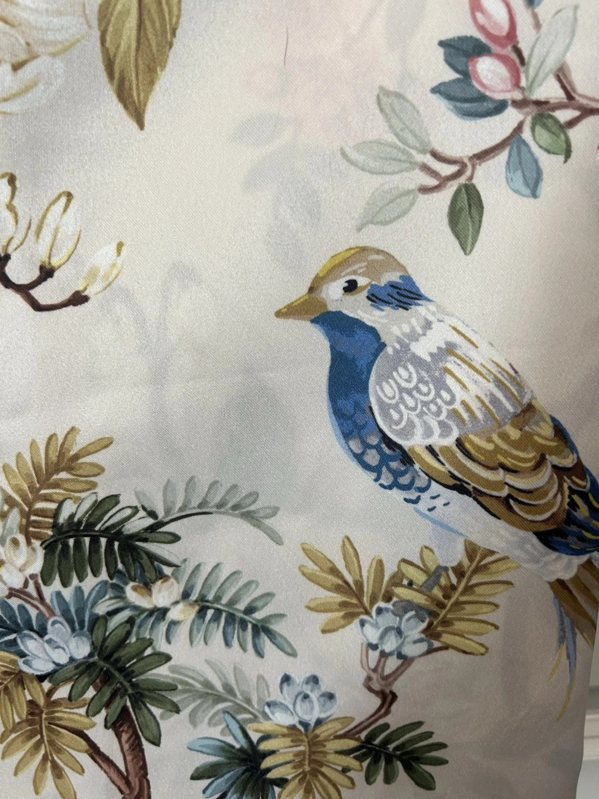 ENVOGUE Botanical Garden Floral Exotic Birds Set of 2 Curtain Panels 84” NEW