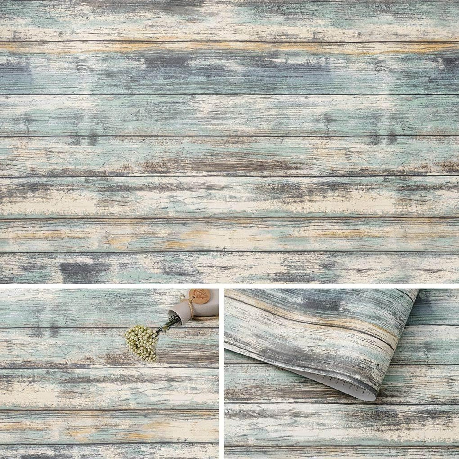 Arthome11x100” Rustic Wood Contact Paper Peel and Stick Self-Adhesive Wallpa…